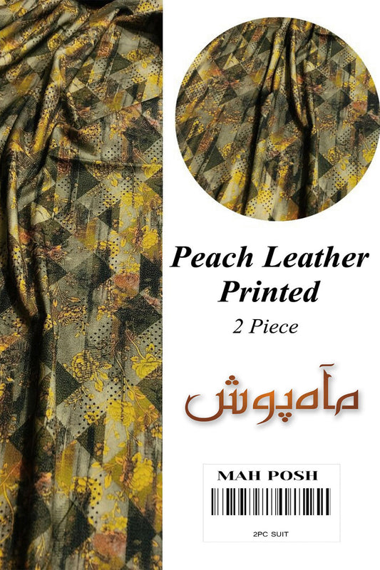 Peach Leather Printed 2 Piece D-18