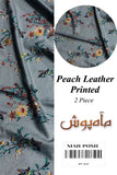 Peach Leather Printed 2 Piece D-05