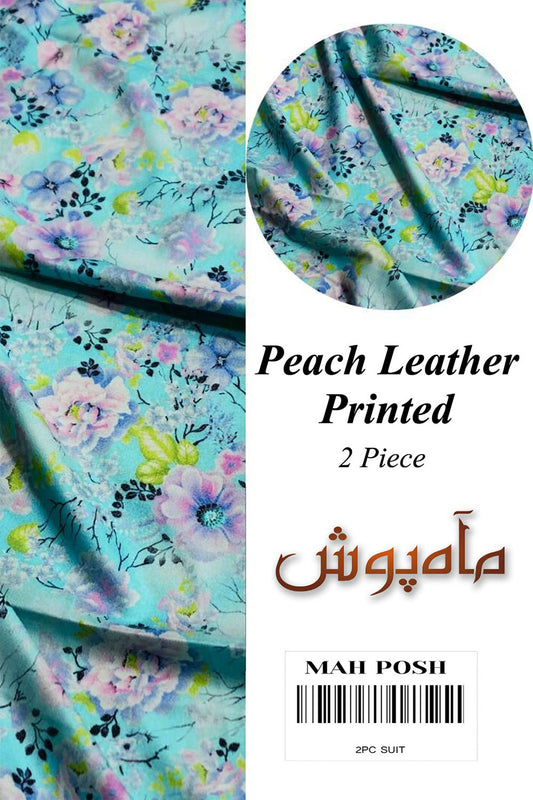 Peach Leather Printed 2 Piece D-06