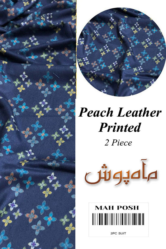 Peach Leather Printed 2 Piece D-07