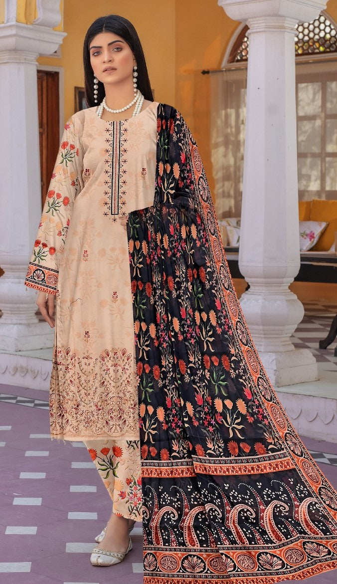 Marwa Luxury Applic Print Lawn D-09 Vol-102