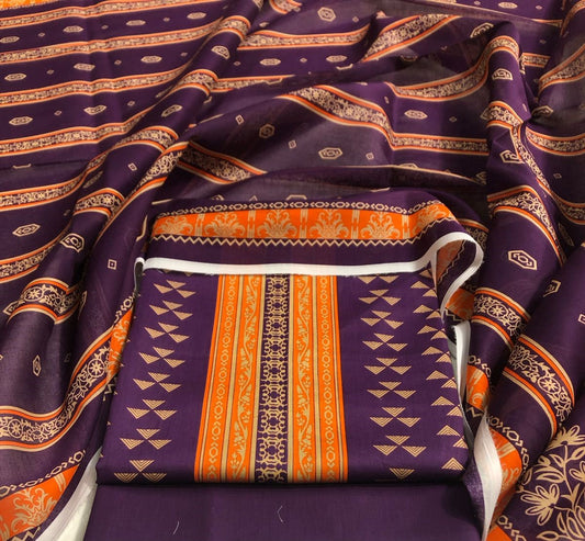 3 Piece Printed Lawn D-10 Vol 10