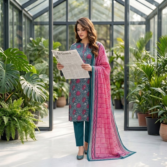 Afsana 3PC Digital Printed Lawn Suit by Mahposh-D56