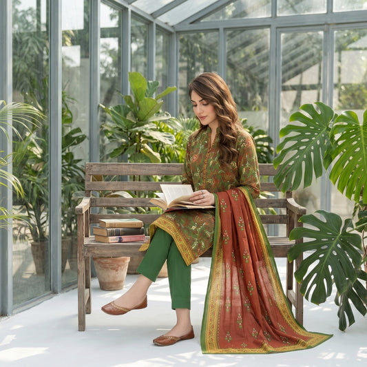 Afsana 3PC Digital Printed Lawn Suit by Mahposh-D58
