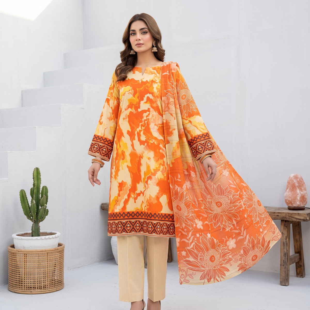 Afsana 3PC Digital Printed Lawn Suit by Mahposh-D63