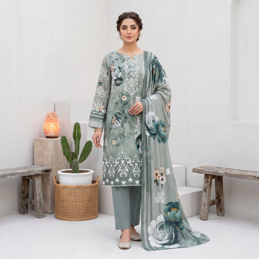 Afsana 3PC Digital Printed Lawn Suit by Mahposh-D64