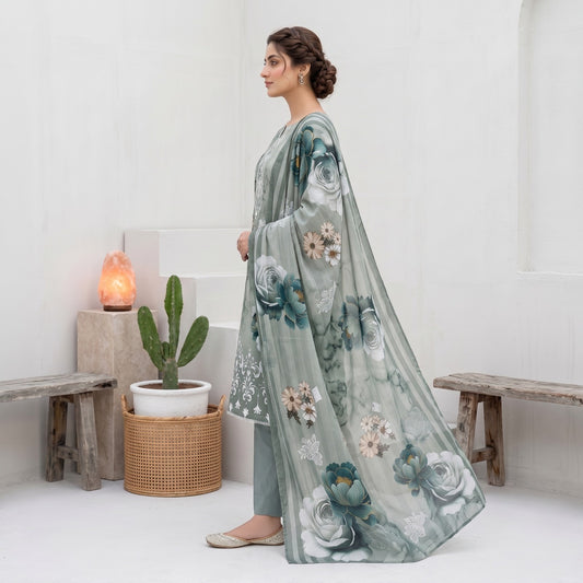 Afsana 3PC Digital Printed Lawn Suit by Mahposh-D64