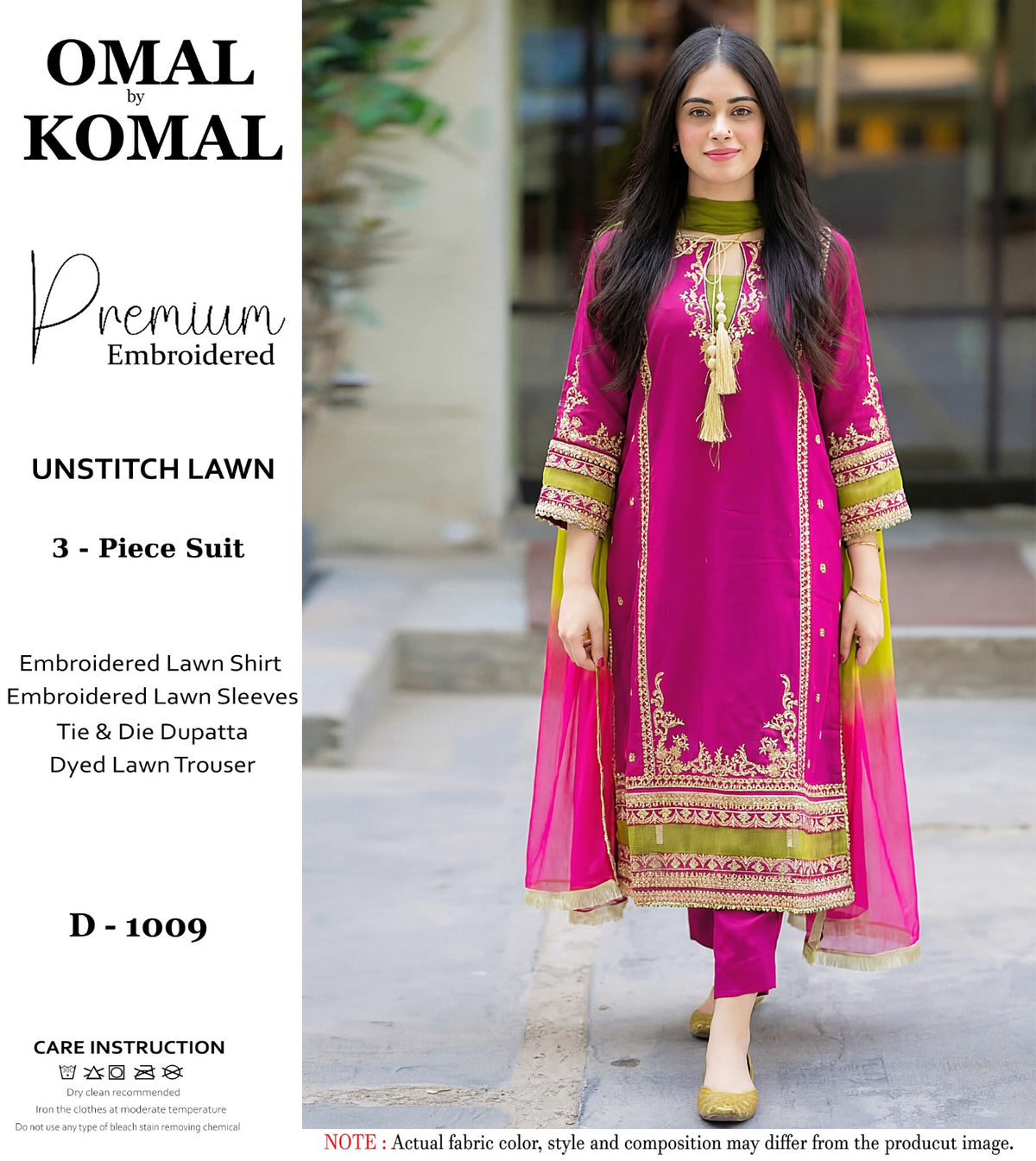Omal Komal 3PC Lawn by Mahposh-D54
