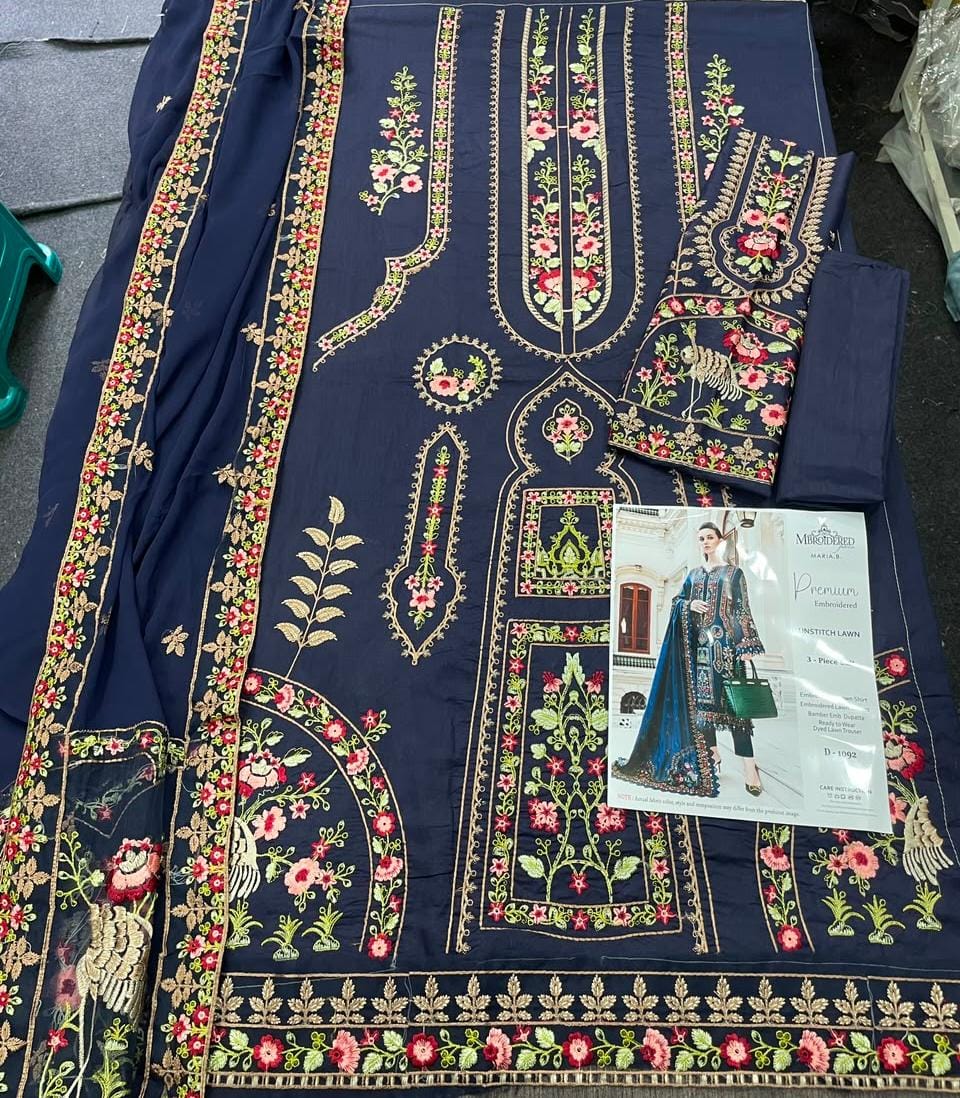 Maria B 3PC Lawn by Mahposh-D51