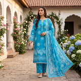 Zeenat 3PC Digital Printed Lawn Suit by Mahposh-D04