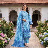 Zeenat 3PC Digital Printed Lawn Suit by Mahposh-D07