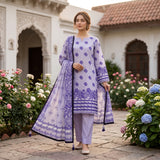 Zeenat 3PC Digital Printed Lawn Suit by Mahposh-D09