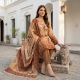 Zahra 3PC Classic Viscose Printed Suit by Mahposh-D10