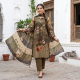 Zahra 3PC Classic Viscose Printed Suit by Mahposh-D12