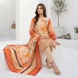 Zahra 3PC Classic Viscose Printed Suit by Mahposh-D18