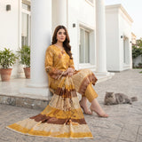 Zahra 3PC Classic Viscose Printed Suit by Mahposh-D19