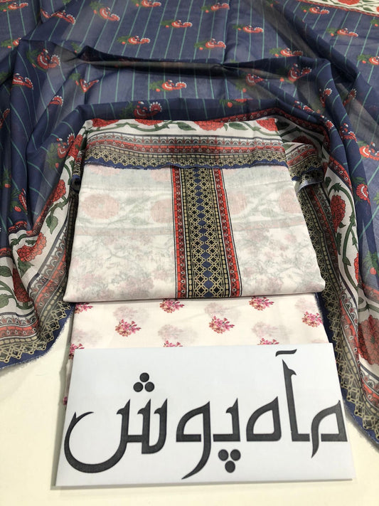 3 Piece Digital Printed Lawn D-06 Vol 06