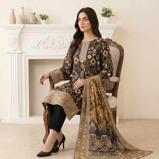 Afsana 3PC Digital Printed Lawn Suit by Mahposh-D4