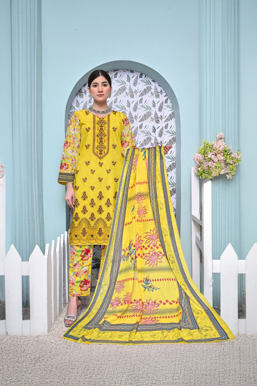 Muntaha Luxury Festive Print Lawn D-01 Vol-101