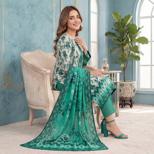 Orang Premium Printed Lawn 3 Piece – D05 Vol-16