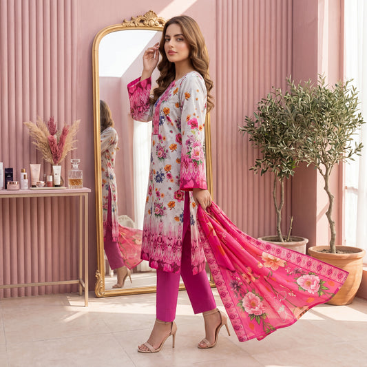 Orang Premium Printed Lawn 3 Piece – D05 Vol-16