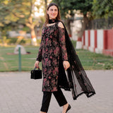 Bareeze Classic Embroidery 3PC  Fancy Suit D-1030