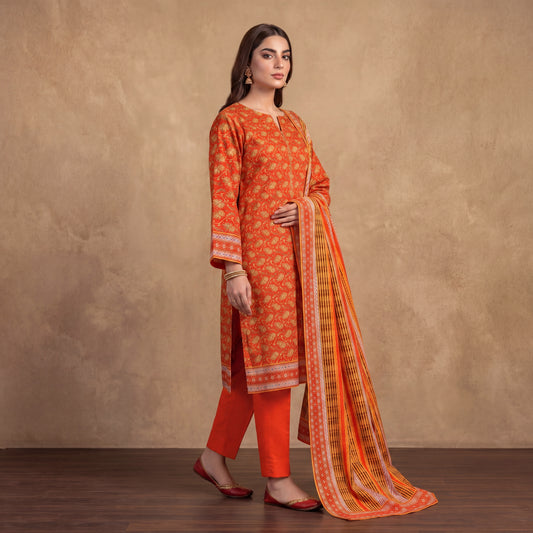 Edenrobe by MahPosh Luxury Printed Lawn 3PC D-29